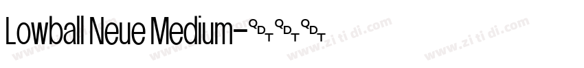 Lowball Neue Medium字体转换